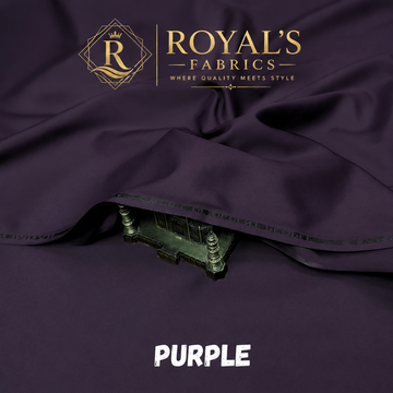 Premio Fabrics  Premium Wash & Wear Bosky Finish - Purple