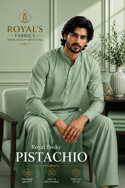 Premium Wash & Wear Bosky Finish - Pistachio