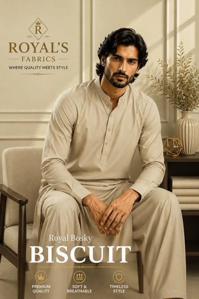 Premium Wash & Wear Bosky Finish - Biscuit