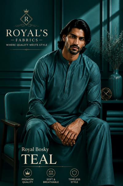 Premium Wash & Wear Bosky Finish - Teal